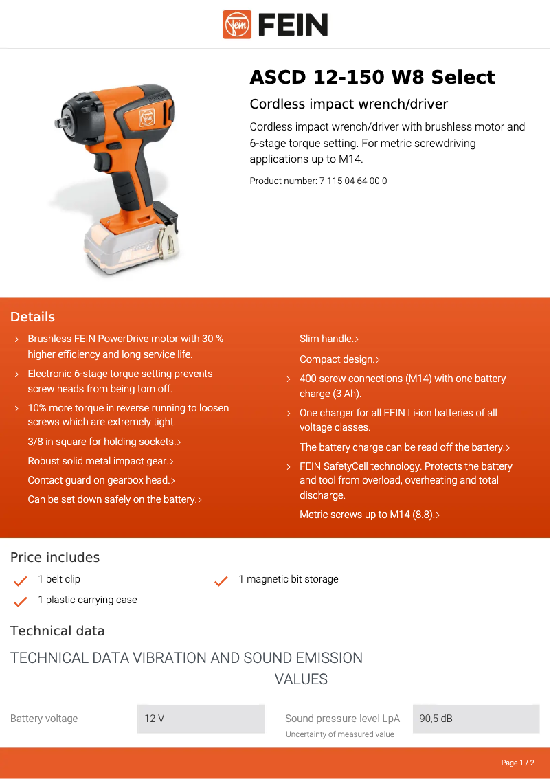 Image de la première page du manuel de l'appareil ASCD 12-150 W8 Select