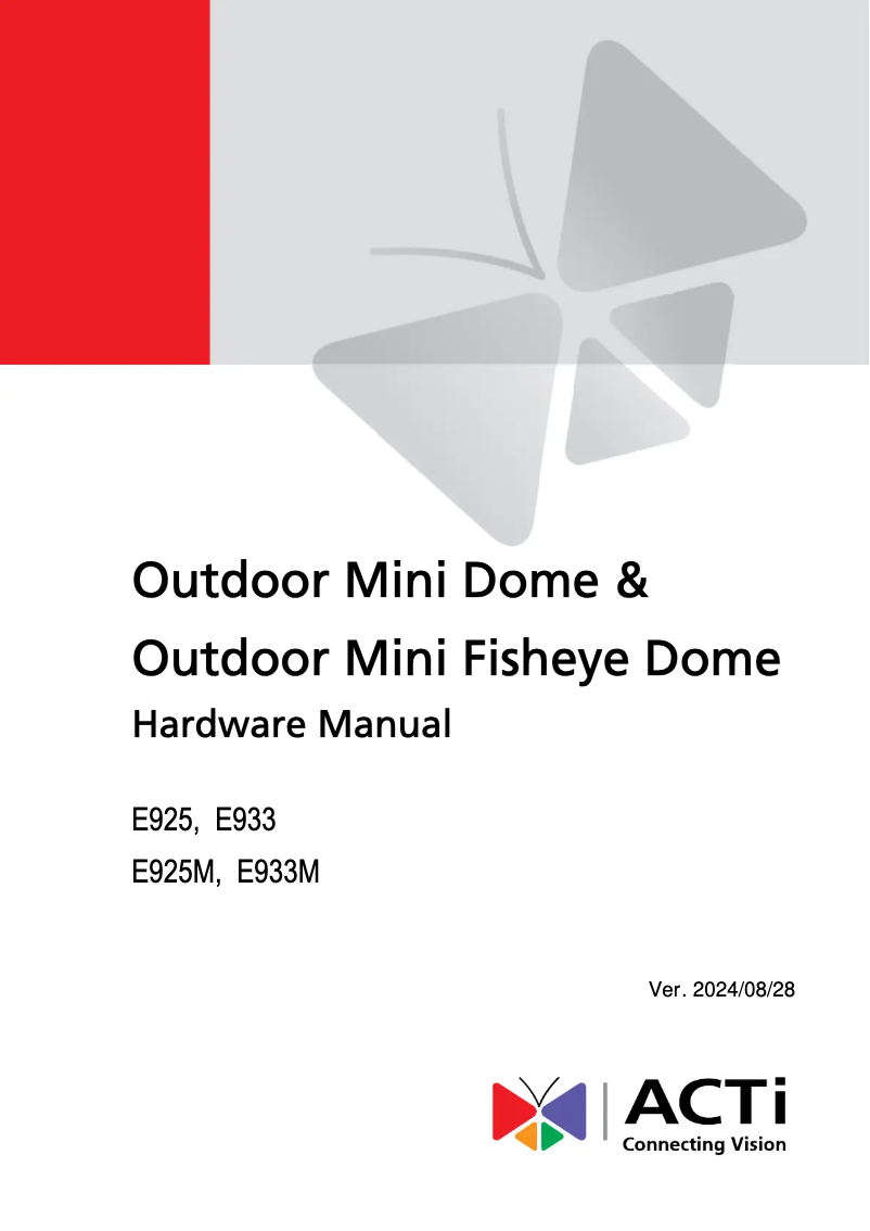 Image de la première page du manuel de l'appareil E925