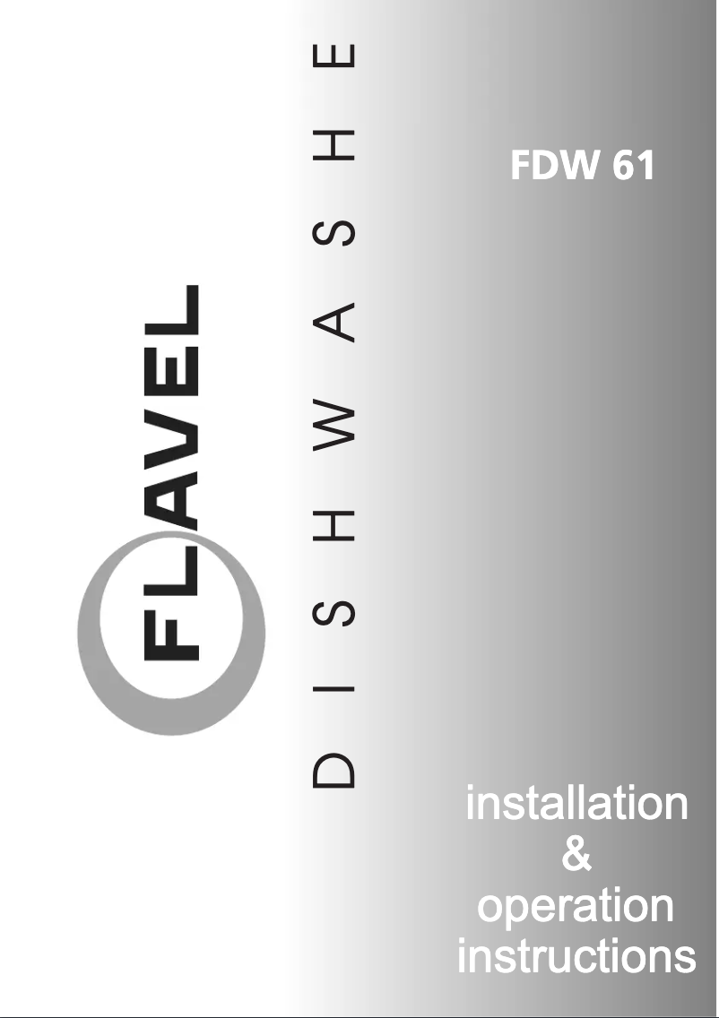 Image de la première page du manuel de l'appareil FDW61