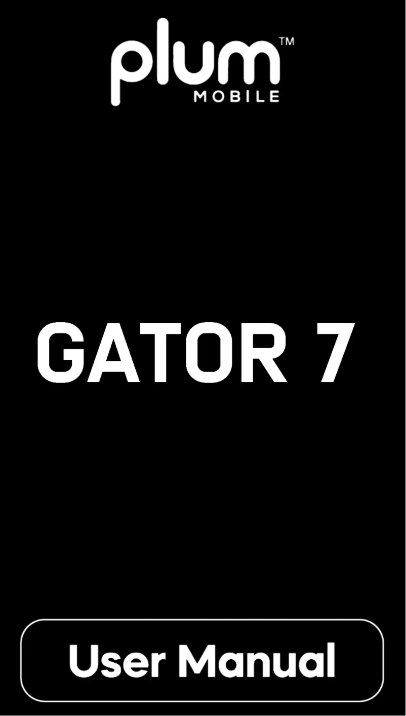 Page n°1 - Manuel utilisateur Plum Gator 7