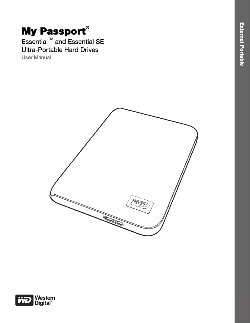 Page n°1 - Manuel utilisateur Western Digital My Passport Essential SE WDBACX0010BBK