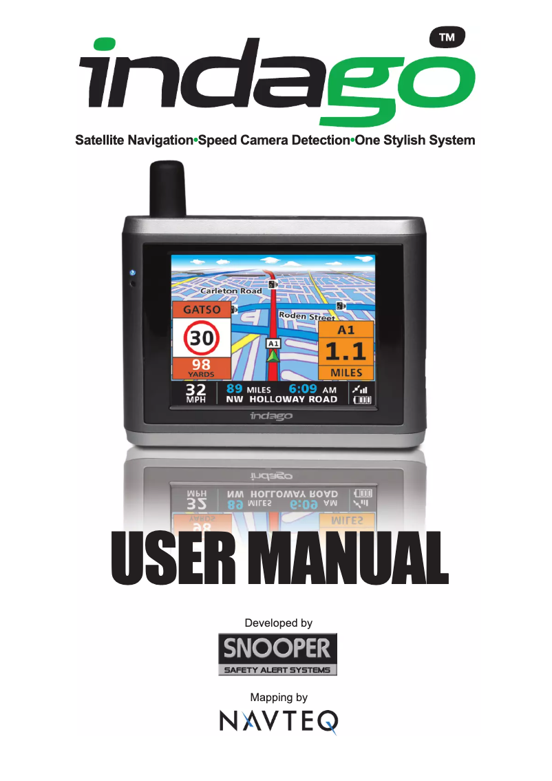 Page 1 de la notice Manuel utilisateur Snooper Indago