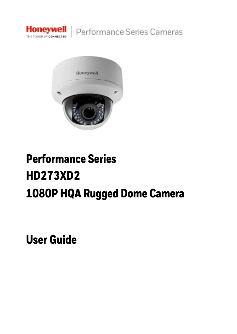 Page 1 de la notice Manuel utilisateur Honeywell Performance HD273XD2