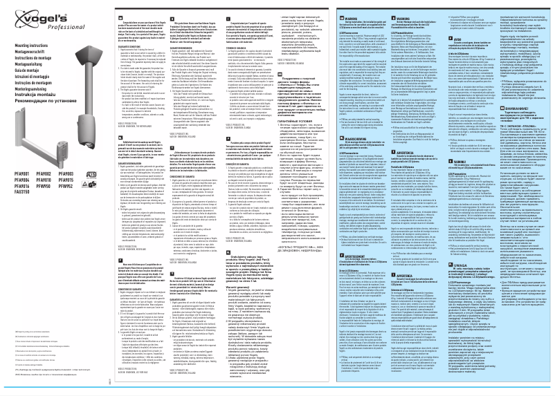 First page image of the manual for FAU 3150B