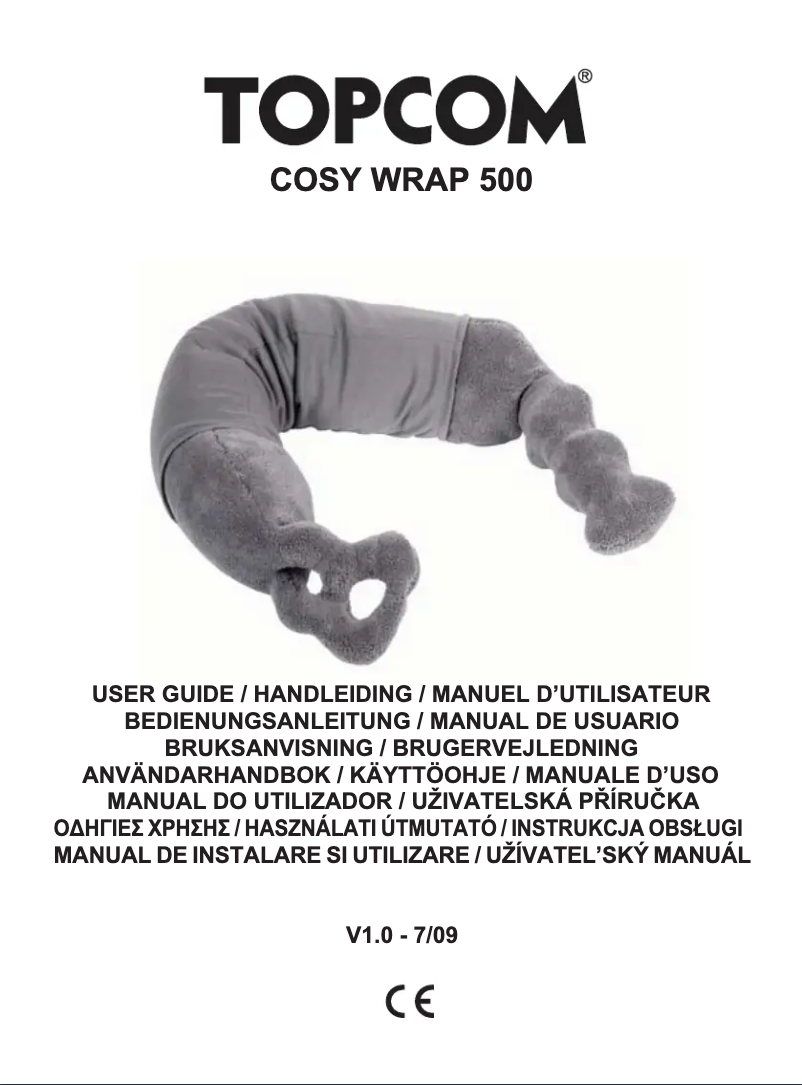 Page 1 de la notice Manuel utilisateur Topcom Cosy Wrap 500
