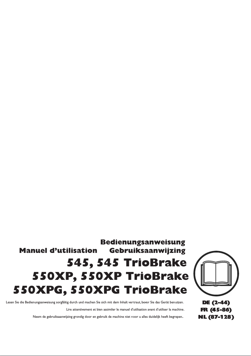 Page n°1 - Manuel utilisateur Husqvarna 550 XP