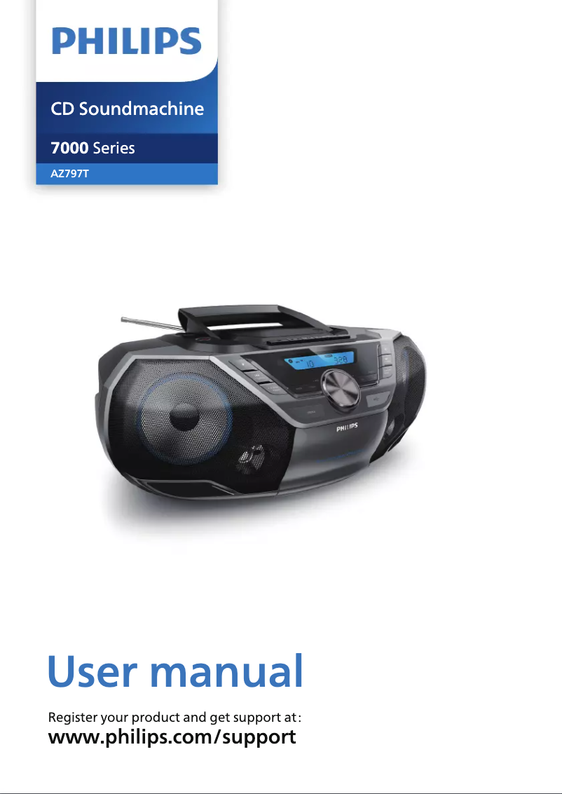 Page n°1 - Manuel utilisateur Philips AZ797T
