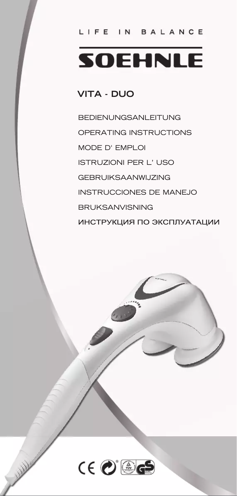 Page n°1 - Manuel utilisateur Soehnle Vita Duo