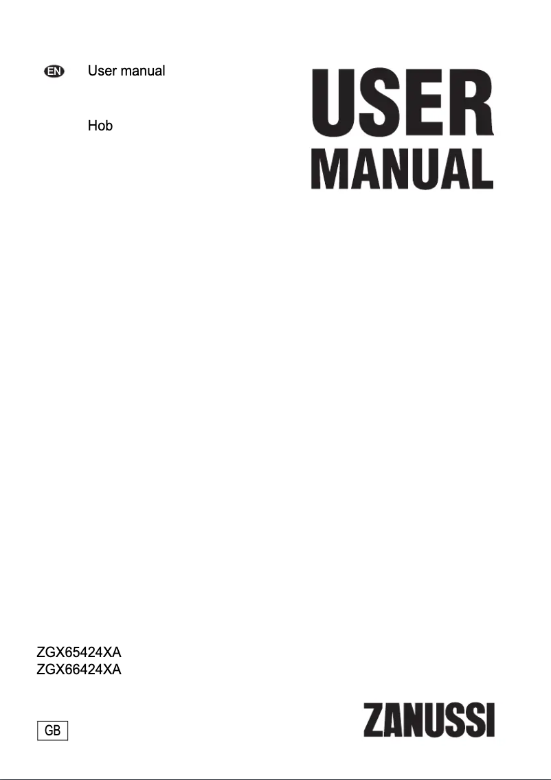 Page n°1 - Manuel utilisateur Zanussi ZGX66424XA