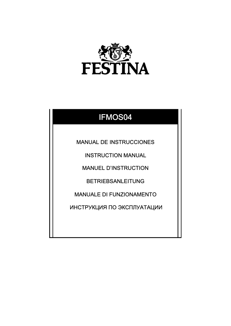 Page 1 de la notice Manuel utilisateur Festina F6816