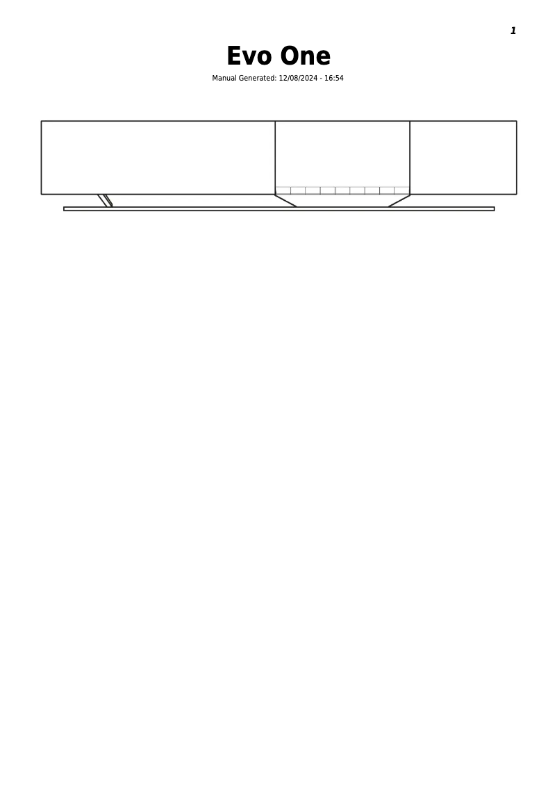 Page 1 de la notice Manuel utilisateur Cambridge Evo One