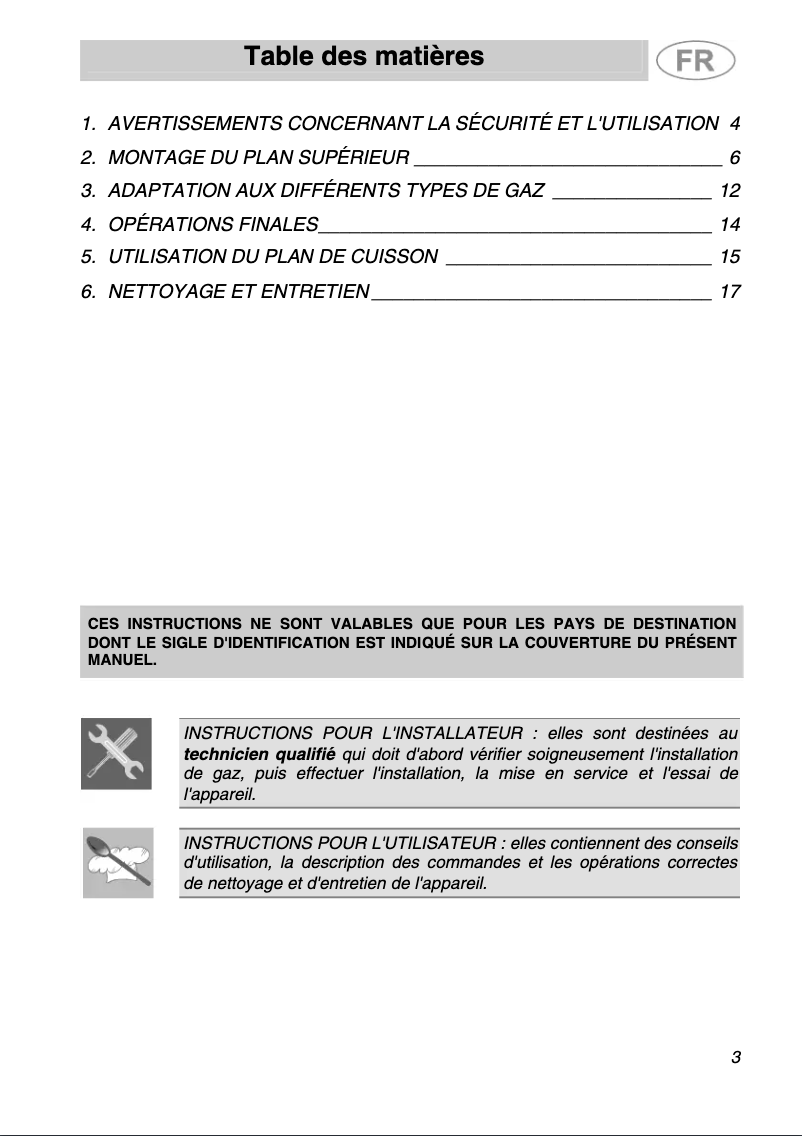 Page n°1 - Manuel utilisateur Smeg PGF75BE3