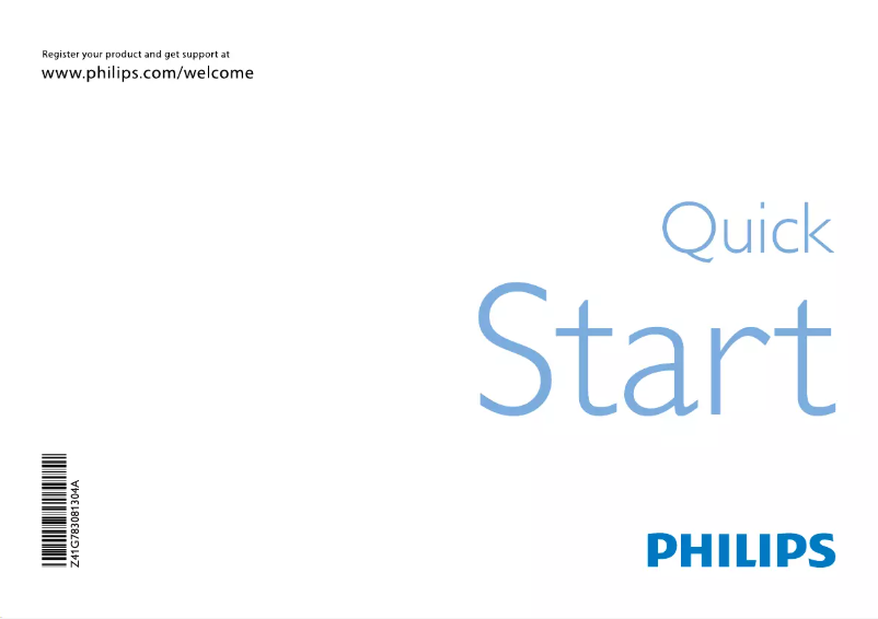 Page 1 de la notice Guide de démarrage rapide Philips 26PFL3405