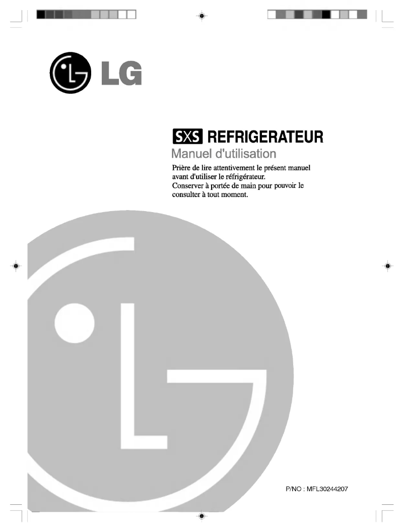 Page 1 de la notice Manuel utilisateur LG GR-P257KGG
