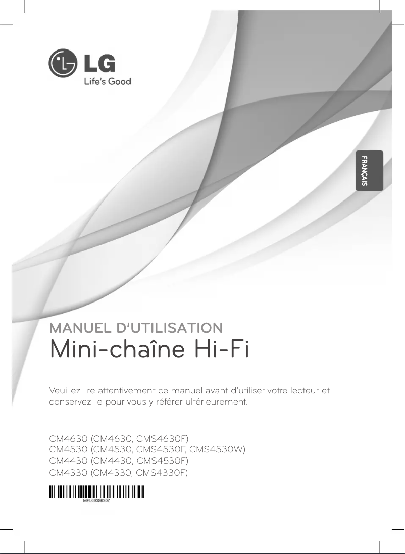 Page 1 de la notice Manuel utilisateur LG CM4330
