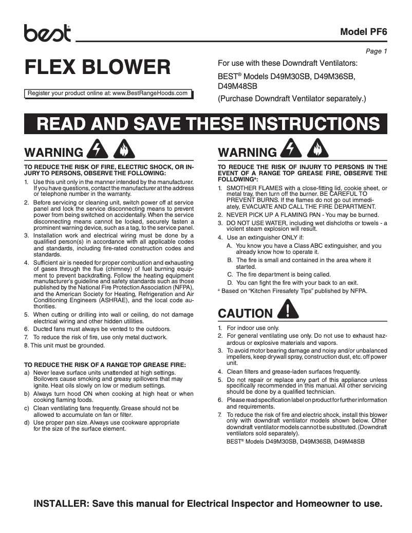 Image de la première page du manuel de l'appareil PM6