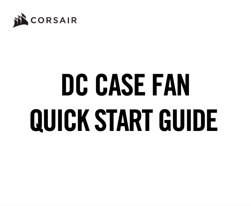 Page n°1 - Guide de démarrage rapide Corsair HD140 RGB