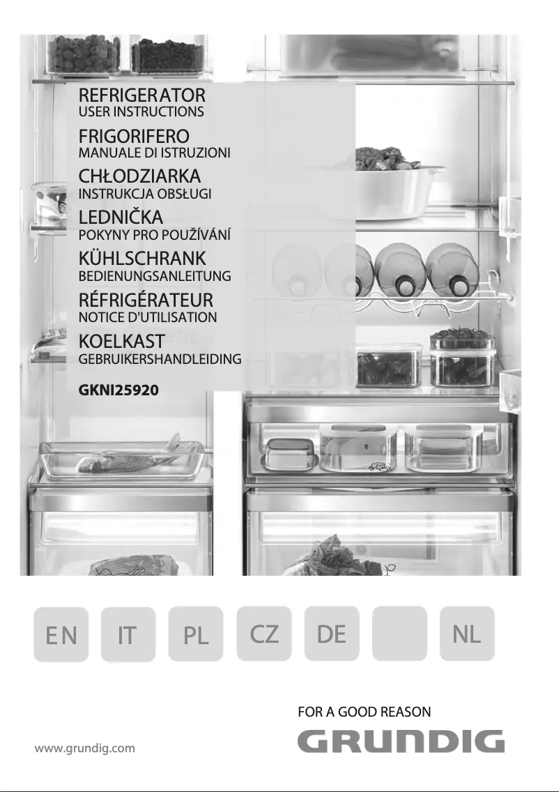 Page 1 de la notice Manuel utilisateur Grundig GKNI25920