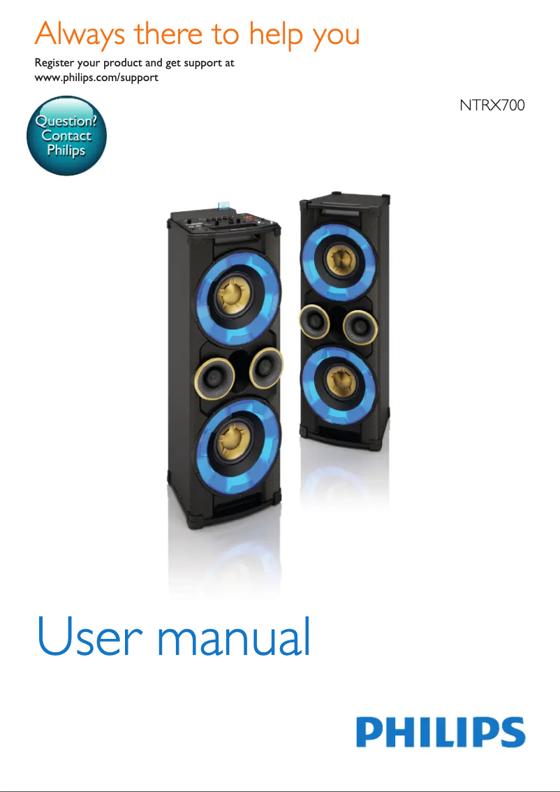 Image de la première page du manuel de l'appareil NTRX700X