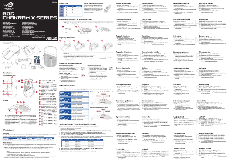 Page 1 de la notice Manuel utilisateur Asus ROG Chakram X Origin
