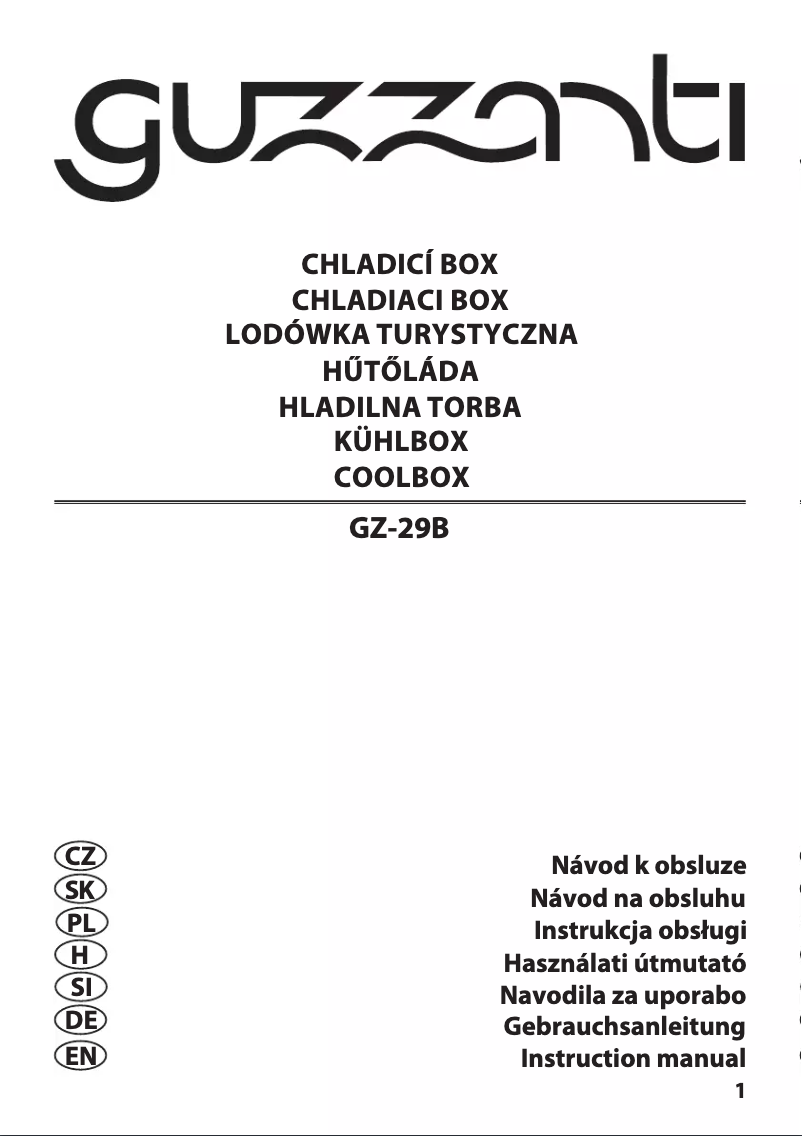 Image de la première page du manuel de l'appareil GZ-29B