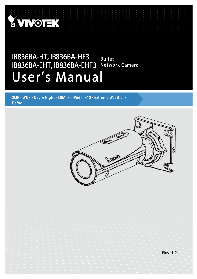 Image de la première page du manuel de l'appareil IB836BA-HF3