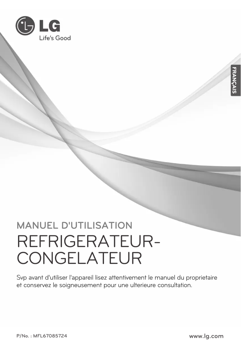 Page n°1 - Manuel utilisateur LG GR-B782GSPC