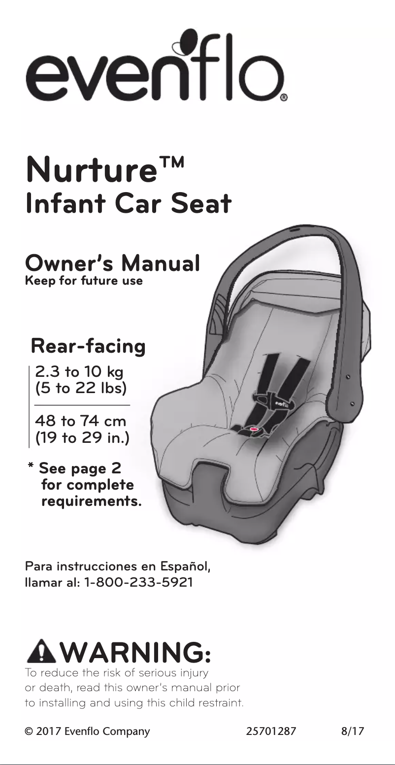 Página 1 del manual Manual de usuario Evenflo Nurture