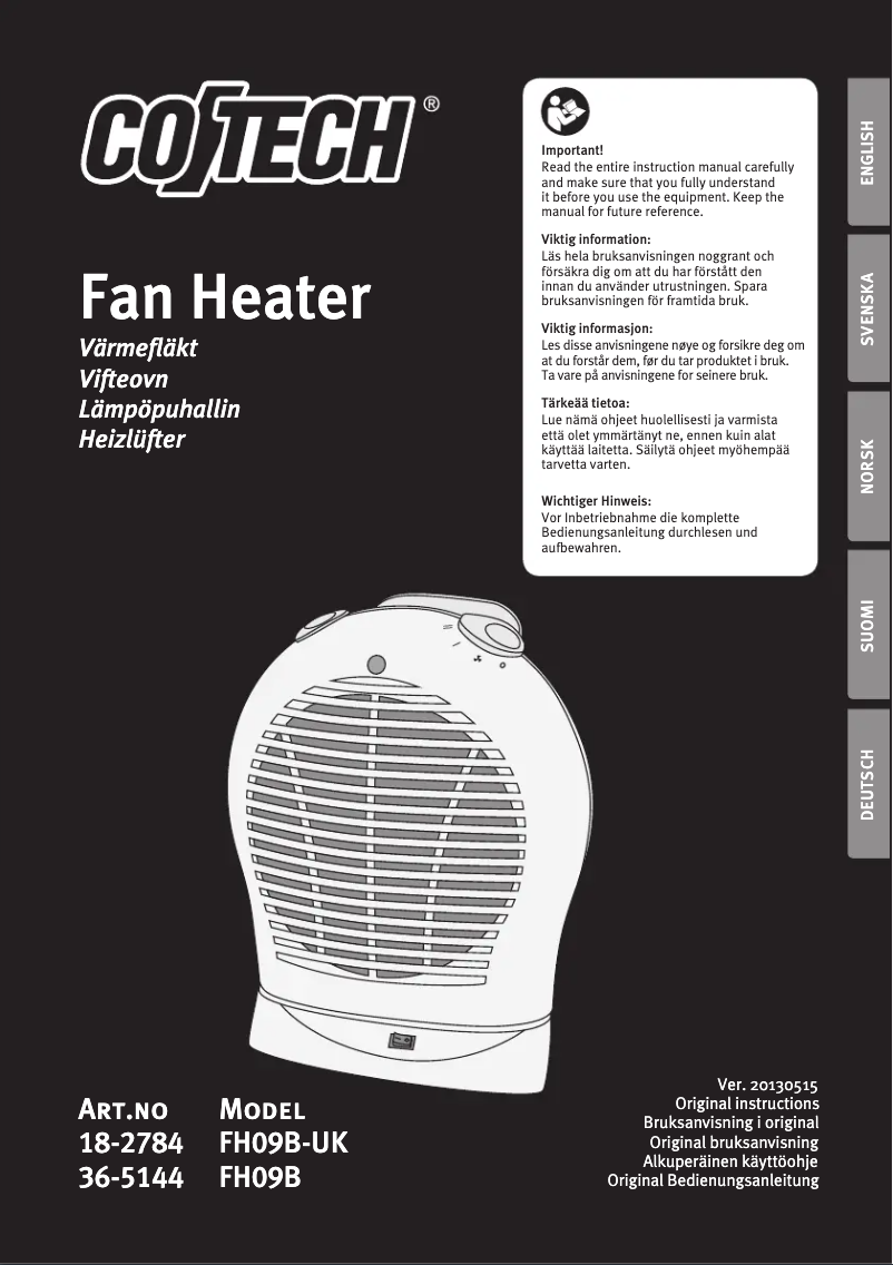 Página 1 del manual Manual de usuario Cotech FH09B