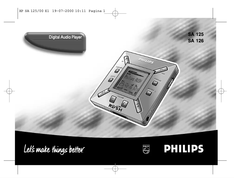Page n°1 - Manuel utilisateur Philips SA125