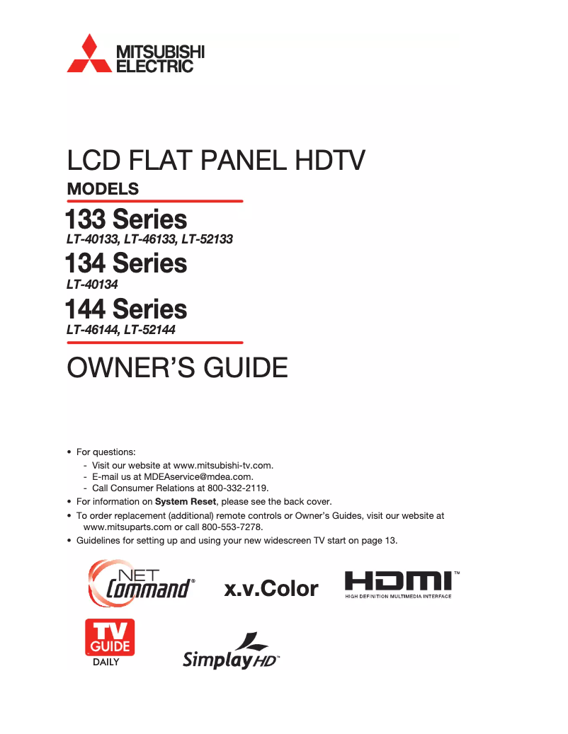 Image de la première page du manuel de l'appareil LT-40133