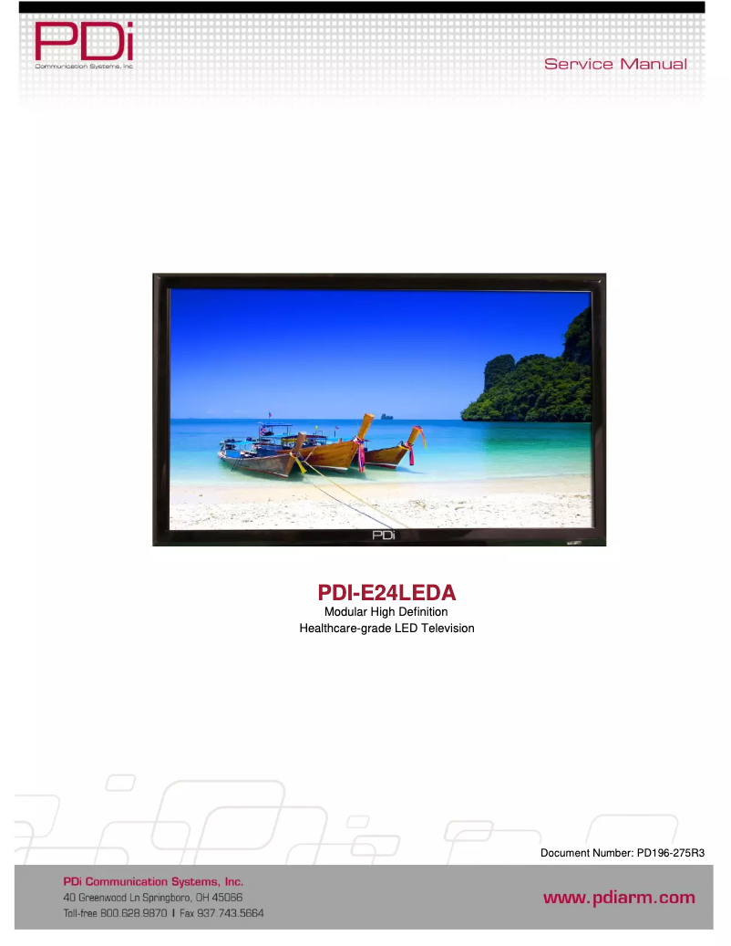 Image de la première page du manuel de l'appareil PDi-E24LEDA