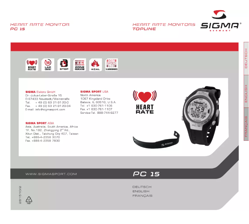 Página 1 del manual Manual de usuario Sigma PC 15