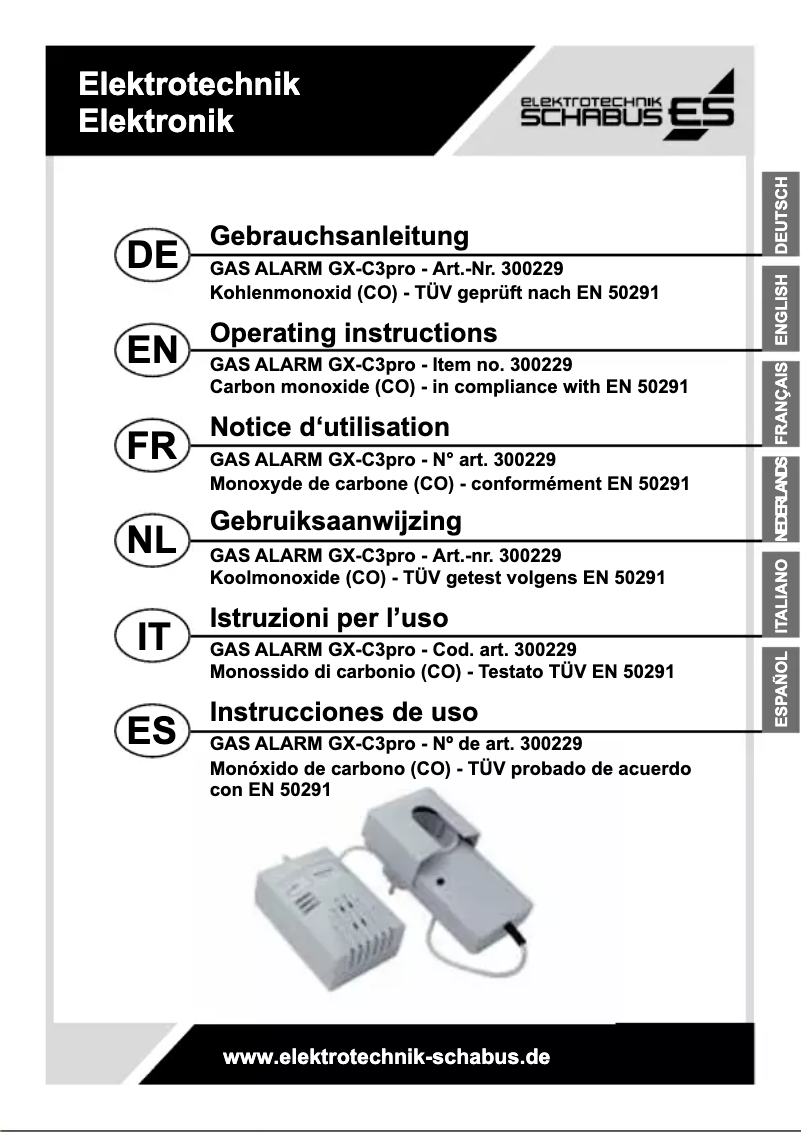 Page n°1 - Manuel utilisateur Schabus GX-C3pro