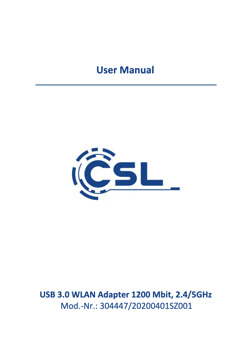 Page 1 de la notice Manuel utilisateur CSL 304447