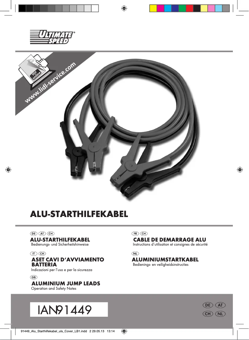 Page 1 de la notice Manuel utilisateur Ultimate Speed IAN 91449