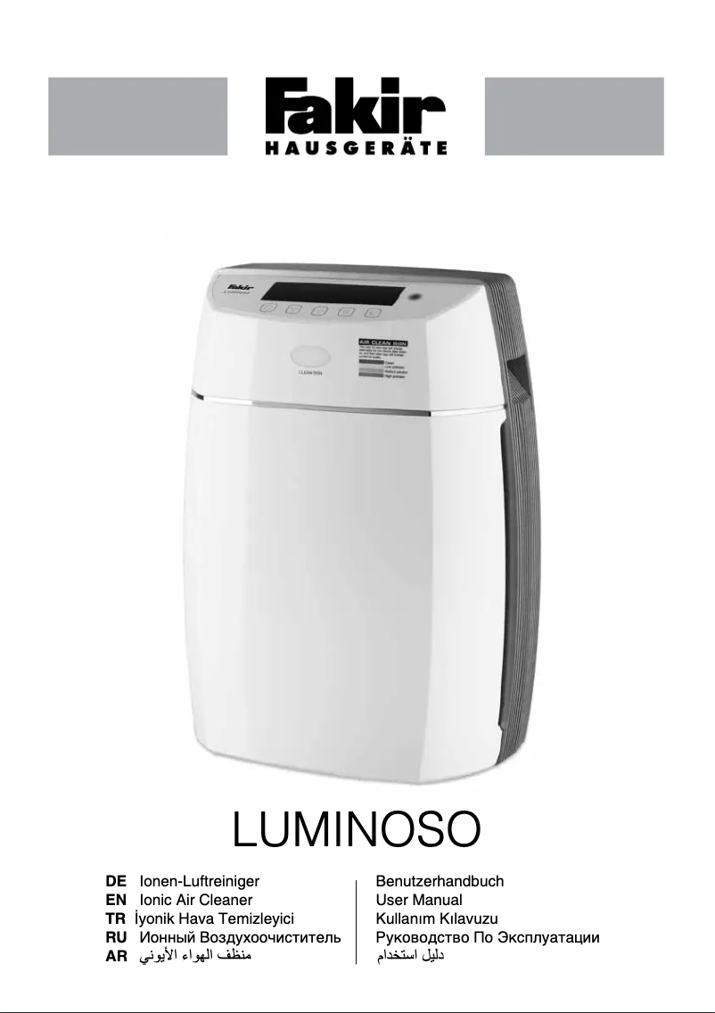 Page 1 de la notice Manuel utilisateur Fakir Luminoso