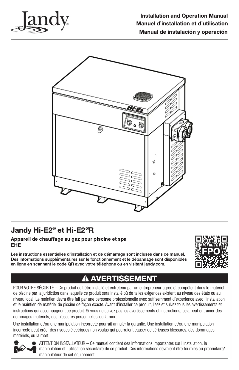 Page n°1 - Manuel utilisateur JANDY Hi-E2