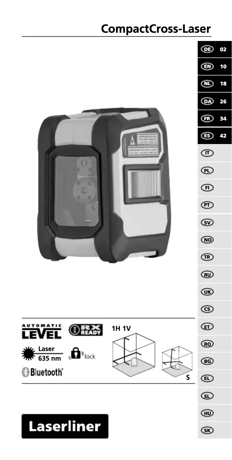 Image de la première page du manuel de l'appareil CompactCross-Laser