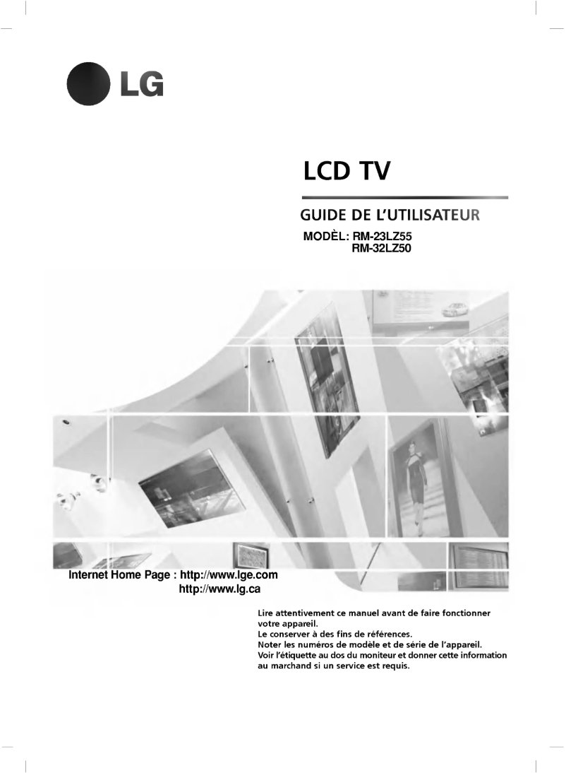 Imagen de la primera página del manual del dispositivo RM-23LZ55