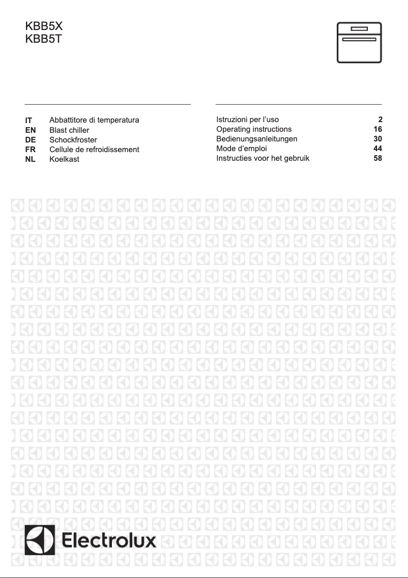 Page n°1 - Manuel utilisateur Electrolux KBB5X
