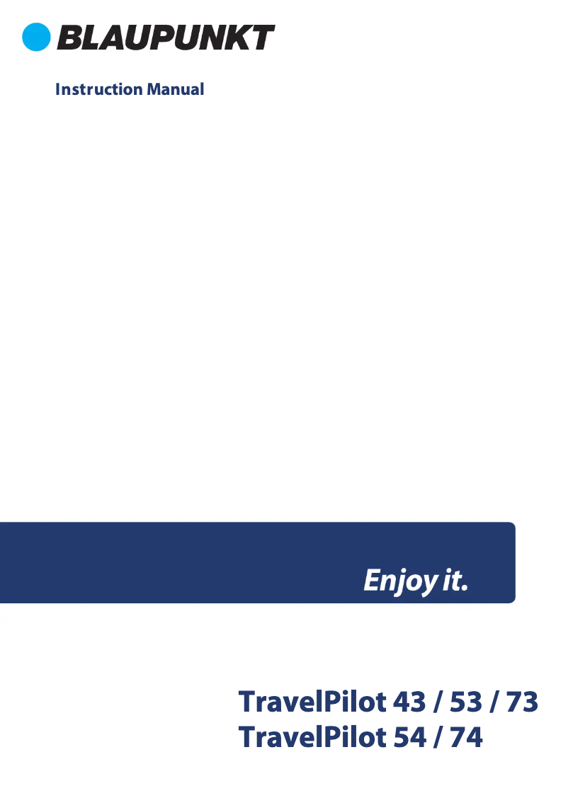 Page 1 de la notice Manuel utilisateur Blaupunkt TravelPilot 74