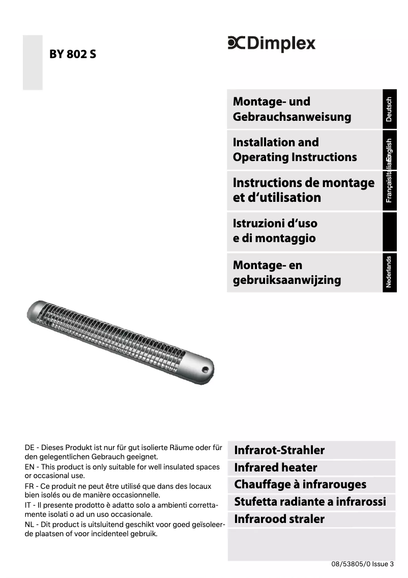 Imagen de la primera página del manual del dispositivo BY 802 S