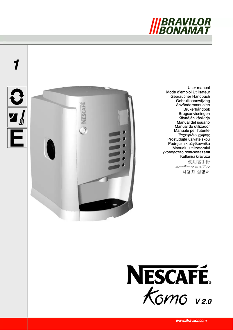 Page n°1 - Manuel utilisateur Nescafé Komo