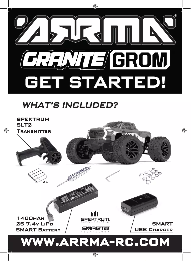 Page n°1 - Manuel utilisateur ARRMA Granite Grom Mega 380