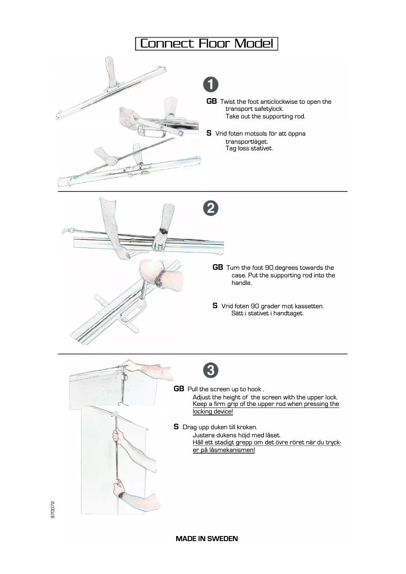 Page n°1 - Manuel utilisateur Euroscreen Connect Floor 190x142