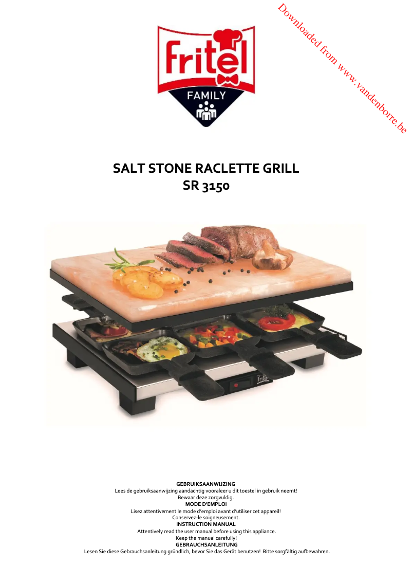 Image de la première page du manuel de l'appareil SR 3150