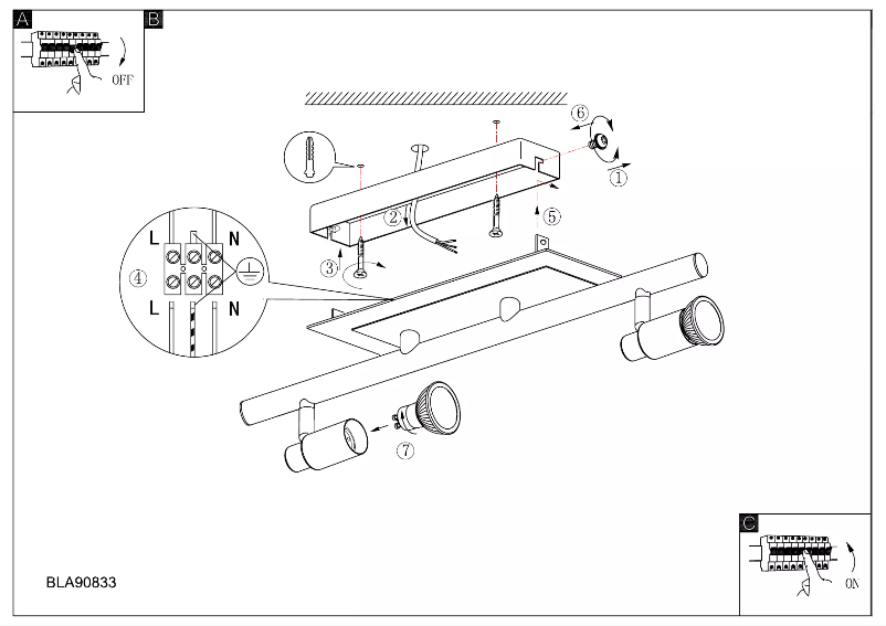 Page 1 de la notice Manuel utilisateur Eglo Eridan