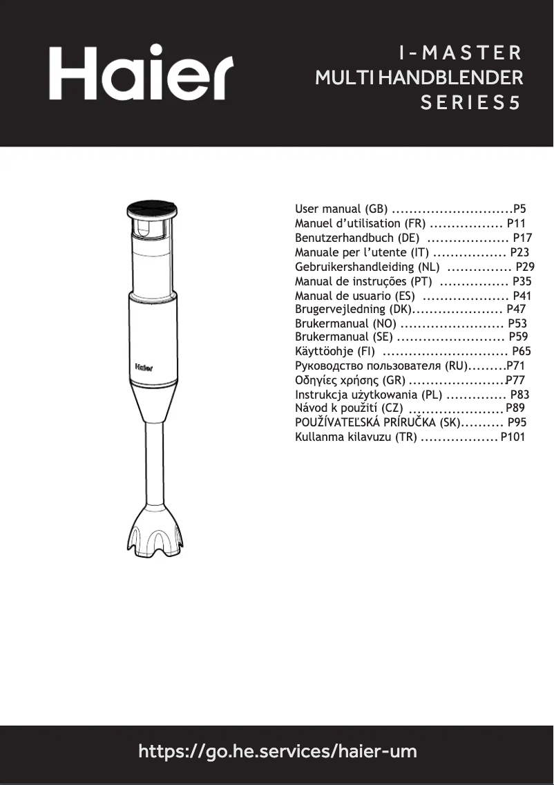 Page 1 de la notice Manuel utilisateur Haier HHB5B5 021