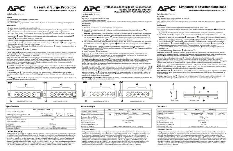 Página 1 del manual Manual de usuario APC PM5U-GR